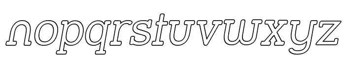 Street Slab - Outline Italic Font LOWERCASE