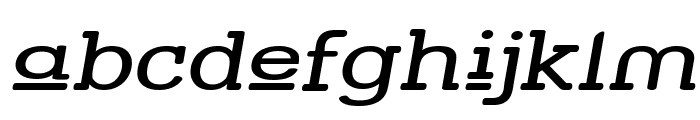 Street Slab Upper - Wide Italic Font LOWERCASE