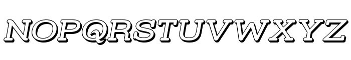 Street Slab - Wide 3D Italic Font UPPERCASE