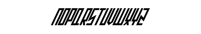 Stretched Electrons Italic Font LOWERCASE