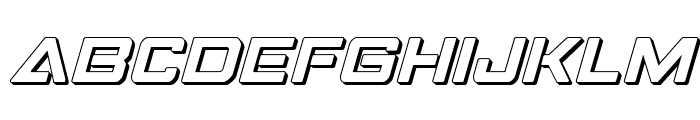 Strike Fighter 3D Italic Font LOWERCASE
