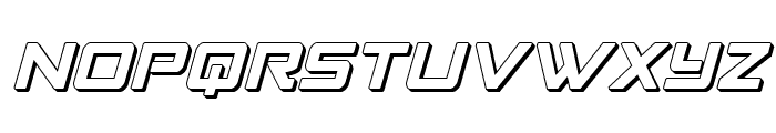 Strike Fighter 3D Italic Font LOWERCASE