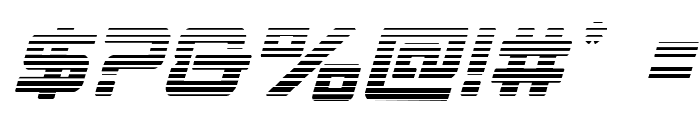 Strike Fighter Gradient Italic Font OTHER CHARS