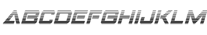 Strike Fighter Gradient Italic Font LOWERCASE
