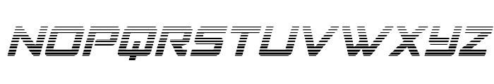 Strike Fighter Gradient Italic Font LOWERCASE
