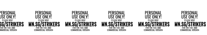 Strikers Outline PERSONAL Regular Font OTHER CHARS