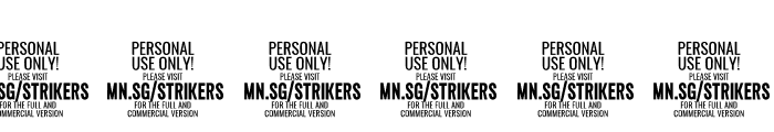 Strikers Script Bold PERSONAL Regular Font OTHER CHARS