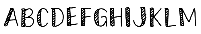 Striped Edges Font UPPERCASE