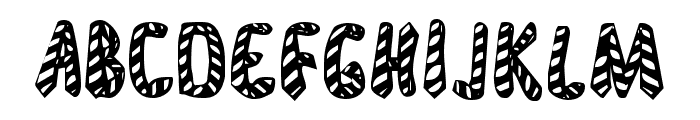 Striped Neckties Font UPPERCASE