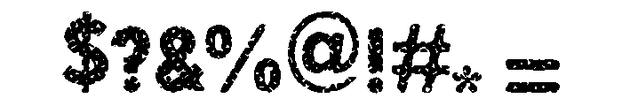 StuckBrayers Font OTHER CHARS