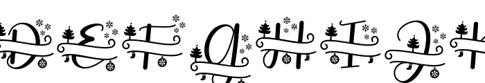 Stunning Christmas Monogram Font UPPERCASE