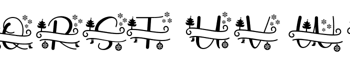 Stunning Christmas Monogram Font UPPERCASE