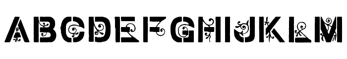 stencil gothic Font LOWERCASE