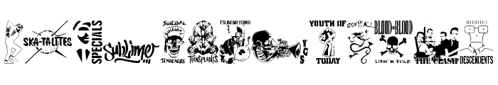 stencilpunks band logos 0001 Font LOWERCASE
