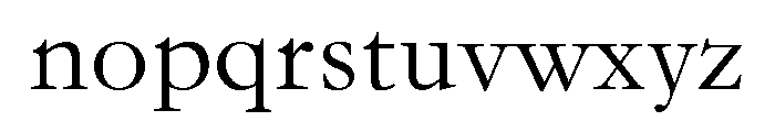 STSong Font LOWERCASE