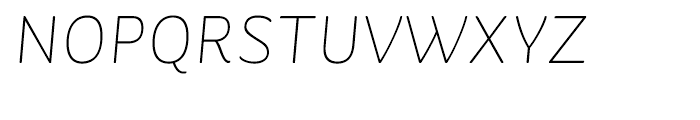 St Ryde Thin Italic Font UPPERCASE