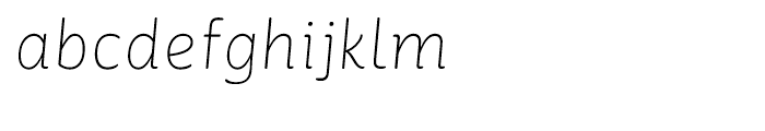 St Ryde Thin Italic Font LOWERCASE