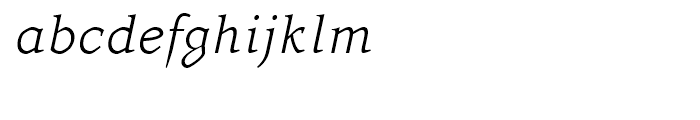 Stabia Light Italic Font LOWERCASE