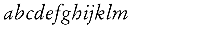 Stempel Garamond Italic Font LOWERCASE