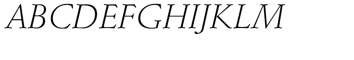 Stempel Schneidler Light Italic Font UPPERCASE