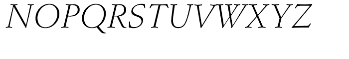 Stempel Schneidler Light Italic Font UPPERCASE