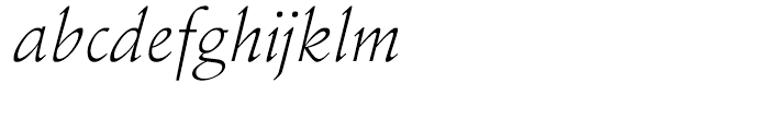 Stempel Schneidler Light Italic Font LOWERCASE