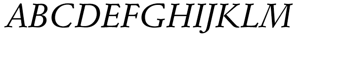Stempel Schneidler Medium Italic Font UPPERCASE