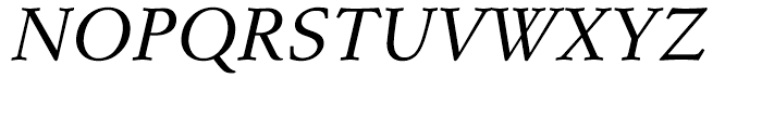Stempel Schneidler Medium Italic Font UPPERCASE