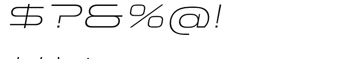 Stereo Gothic 200 Italic Font OTHER CHARS