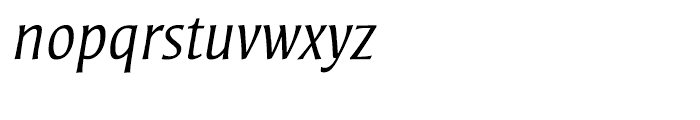 Strayhorn Light Italic Font LOWERCASE