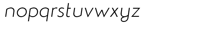 Studio Gothic ExtraLight Italic Font LOWERCASE