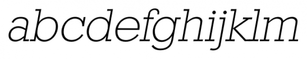 Stafford Serial Xlight Italic Font LOWERCASE