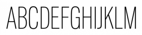 Standard CT Extra Light Condensed Font UPPERCASE