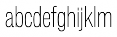 Standard CT Extra Light Condensed Font LOWERCASE