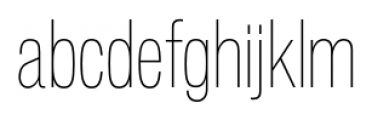 Standard CT Ultra Light Condensed Font LOWERCASE