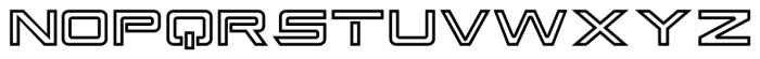 Steel Outline Font LOWERCASE