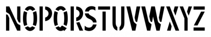 Steel Stencil JNL Regular Font LOWERCASE