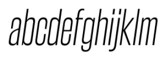 Steelfish Light Italic Font LOWERCASE