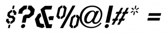 Stencil Octoid JNL Oblique  Font OTHER CHARS