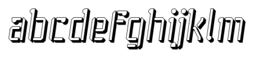 Stenciliqo 4F Italic Extruded Font LOWERCASE