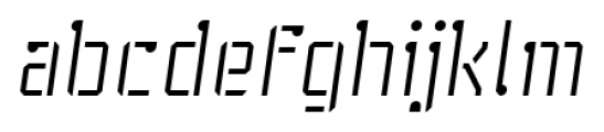 Stenciliqo 4F Italic Font LOWERCASE