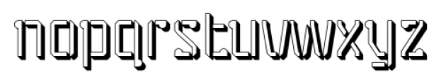 Stenciliqo 4F Regular Extruded Font LOWERCASE