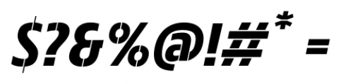 Stenka Italic Font OTHER CHARS
