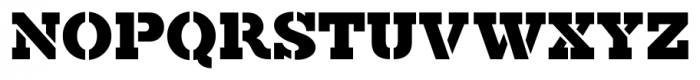 Strong Stencil JNL Regular Font UPPERCASE