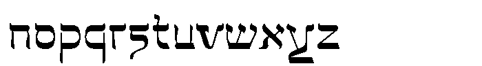 ST Hebrew Font LOWERCASE
