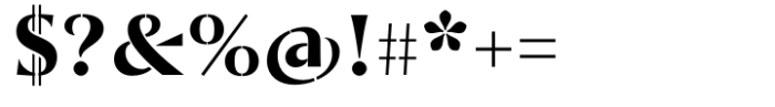 St Croce Pro Stencil Bold Font OTHER CHARS