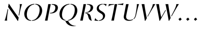 St Croce Pro Stencil Italic Font UPPERCASE