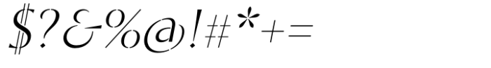 St Croce Pro Stencil Light Italic Font OTHER CHARS