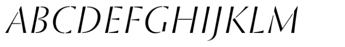 St Croce Pro Stencil Light Italic Font UPPERCASE