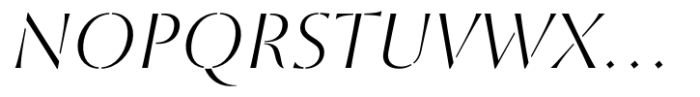 St Croce Pro Stencil Light Italic Font UPPERCASE